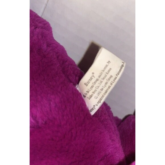 Vintage Barney The Dinosaur 13” Plush 1992 Lyons Group Purple Stuffed Animal Toy - Picture 7 of 9